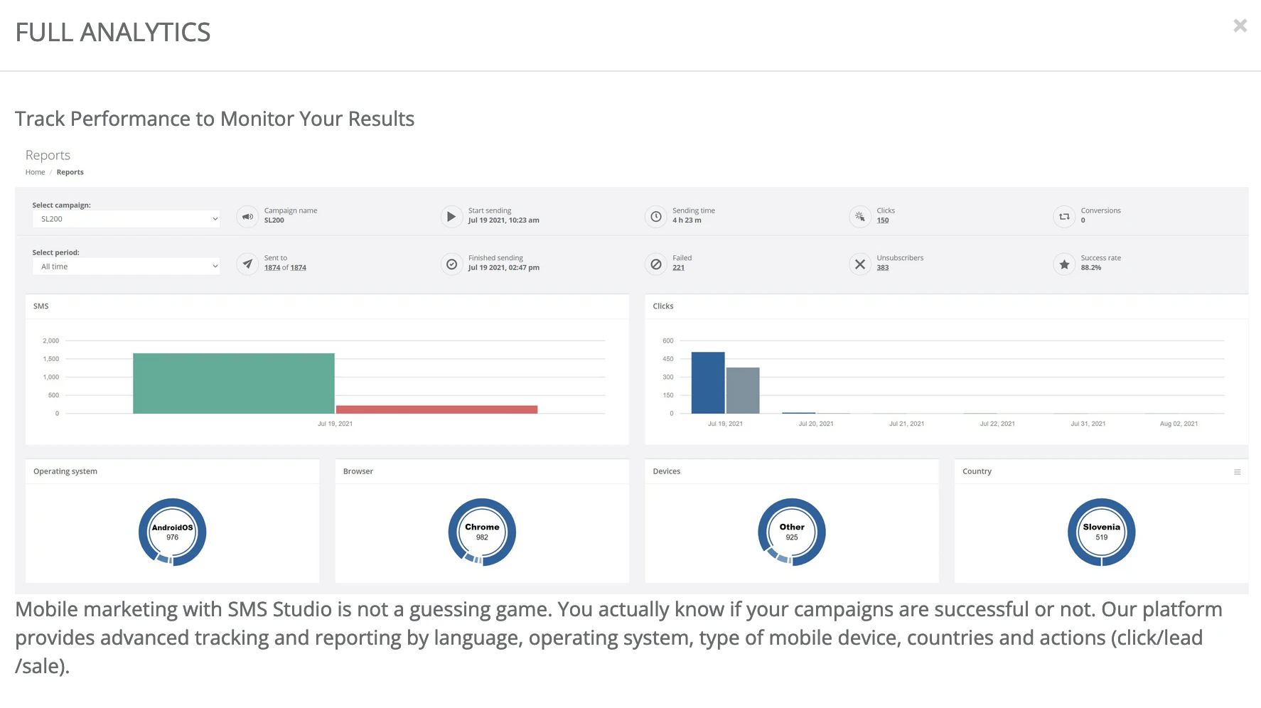 screenshot of SMS Studio